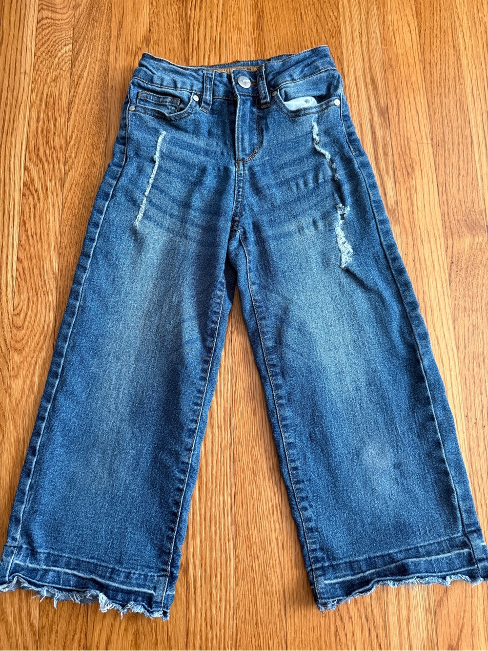 Joes Jeans wide leg distressed denim pants 7
